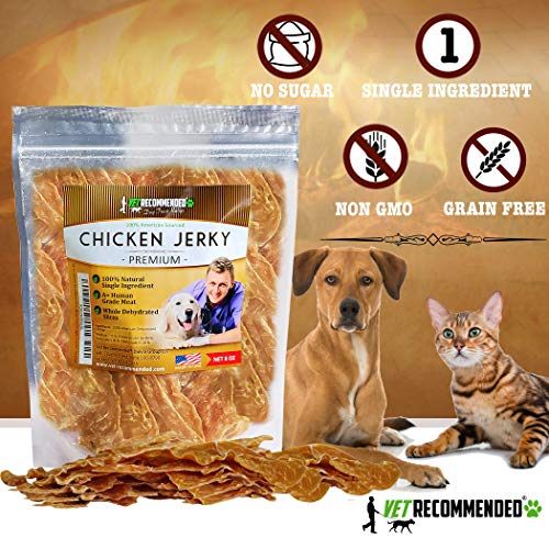 All-Natural Chicken Jerky Dog Treats - 8oz Bag