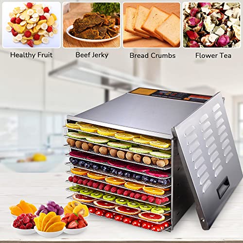 55L Commercial Stainless Steel Food Dehydrator - 10 Tray