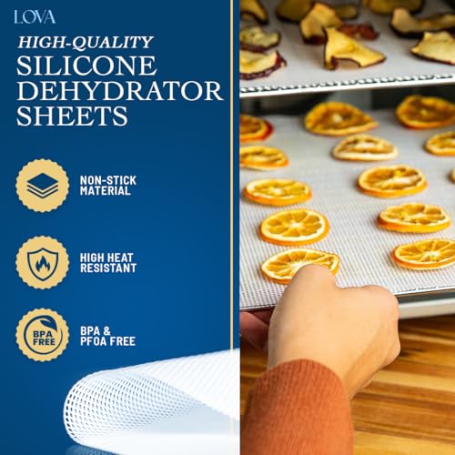12 Pack Silicone Dehydrator Sheets - Compatible with Cosori, Excalibur, Magic Mill