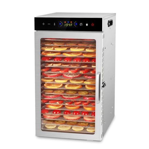 800W 18-Tray Stainless Steel Commercial Food Dehydrator