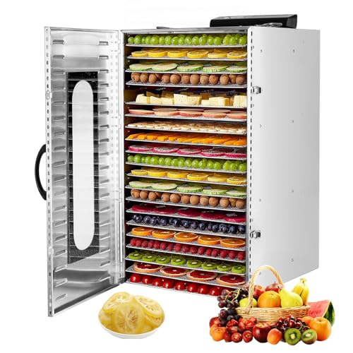20 Tray Stainless Steel Commercial Dehydrator with Timer