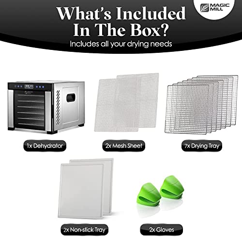 Magic Mill Food Dehydrator | Stainless Steel Trays