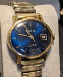 1972 Swank German Manual Watch with Blue Dial