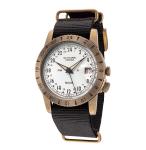 Glycine Airman Vintage Noon Bronze Fabric Strap Watch