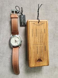 Glycine Airman 42mm Men's Brown Leather Watch