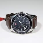Victorinox Swiss Army Men's Black Leather Watch