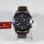 Victorinox Swiss Army Men's Black Leather Watch