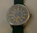 Laco Palermo 39 Black Orange Dial Watch