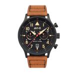 AVI-8 Hawker Hurricane Carey Black Leather Watch
