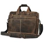 16" Leather Laptop Messenger Bag for Men