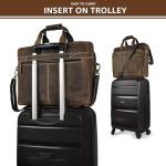 16" Leather Laptop Messenger Bag for Men