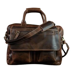 Dark Walnut Buffalo Leather Pilot Bag