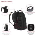 SwissGear 1900 TSA Laptop Backpack, Black/Gold