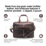 Dark Walnut Buffalo Leather Pilot Bag