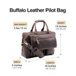 Dark Walnut Buffalo Leather Pilot Bag