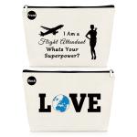 Travel Makeup Bag for Flight Attendants and Pilots
