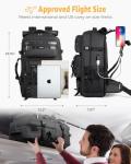 50L Travel Backpack with Shoe Compartment & USB Port