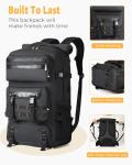 50L Travel Backpack with Shoe Compartment & USB Port