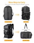 50L Travel Backpack with Shoe Compartment & USB Port