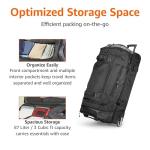 30-Inch Water-Repellent Rolling Duffle for Travel