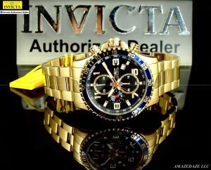 Invicta Men's 45mm Stainless Steel Black Dial Watch