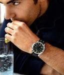 Stuhrling Men's Leather Aviation Watch with Date