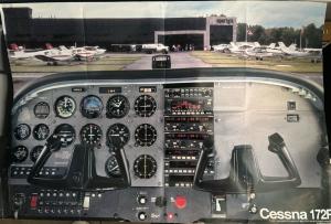 Cessna 172R Cockpit Vintage Poster 1998