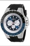 Invicta Men's Aviator Blue & Silver Silicone Watch
