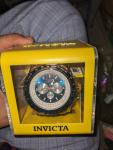 Invicta Men's Aviator Blue & Silver Silicone Watch