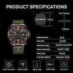 Stuhrling Men's Aviation Leather Watch with Day-Date