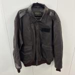 A-2 XL Long Brown Goat Skin Flight Jacket