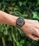 Stuhrling Men's Aviation Leather Watch with Day-Date