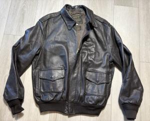 90s Sportys Pilot A2 Leather Flight Jacket