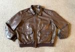 Men's A-2 Brown Leather Flight Bomber Jacket