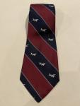 Red Navy Striped Airplane Silk Tie
