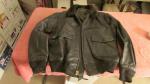 Men's Brown/Black Leather Flying Jacket Size 44