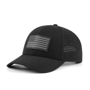 American Flag Baseball Cap with PVC Patch
