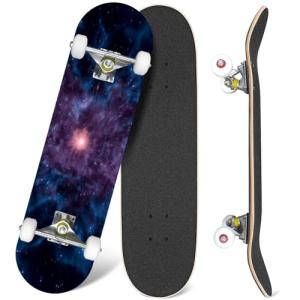 Galaxy-Themed Skateboard for All Ages