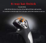 PC Flight Simulator Joystick with Vibration Controls