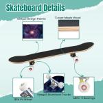 Galaxy-Themed Skateboard for All Ages