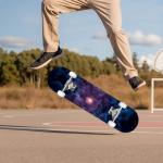 Galaxy-Themed Skateboard for All Ages