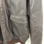 A-2 XL Long Brown Goat Skin Flight Jacket