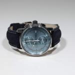 Men's Blue Dial Leather Strap Watch - Zeppelin 8670-4