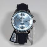 Men's Blue Dial Leather Strap Watch - Zeppelin 8670-4