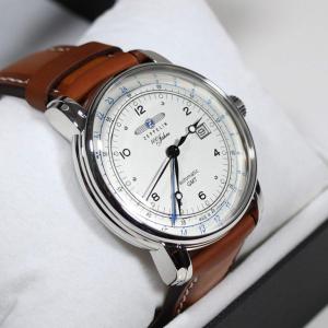 Zeppelin ED.1 GMT Men's Leather Strap Watch