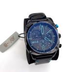 AVI-8 Hawker Hunter AV-4052 Chronograph Black IP Blue Dial 45mm Japanese Quartz