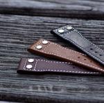 B & R Bands IWC Pilot Style Aviation Watch Band Straps - 20mm 21mm 22mm (20mm, Brown Horween Rivet)