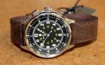 NWOT Bulova A15 Pilot SS Men's Brown Leather Automatic Watch 96A245 [026WEI]