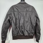 Men's Brown Goatskin Leather Bomber Flight Jacket