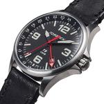 Torgoen T9 Black GMT Pilot Watch for Men